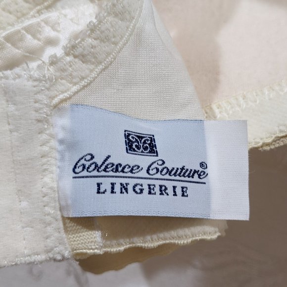 Jeunique 34DDD Ivory Bra 300 Wireless Support Lace Classic Retro Bullet Nursing - Picture 5 of 7